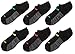 Starter Girls' 6-Pack Athletic No-Show Socks, Amazon Exclusive, Black, Small (Shoe Size 9-3.5)