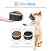 Pawaboo Pet Dog Cat Travel Bowls, [2PACK] 2000 ML Capacity Collapsible Portable Fabric Pet Travel Bowl Feeder for Pet Dog Cat Food or Water, Set of 2, BLACK