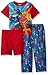 Nickelodeon Boys' Toddler Boys' Blaze 3-Piece Pajama Set, Red/Blue, 3T