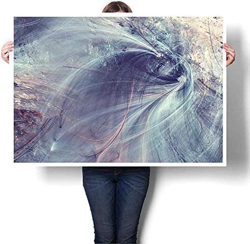 SCOCICI1588 Canvas Wall Art Romantic Oil Painting Blue and Pink Colors Paint Background with Light Oil Painting,52" W x 28" L Prints on Canvas Painting(Frameless)