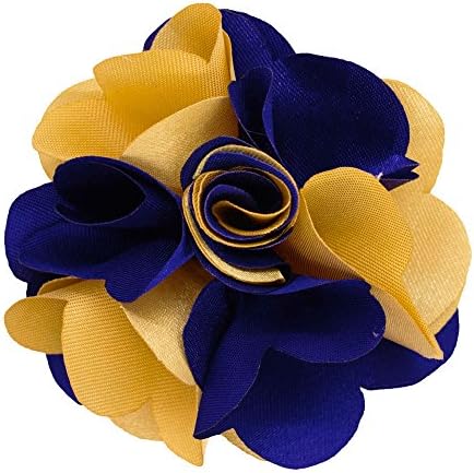 Mens Two-Tone Flower Lapel Pin - Handmade Flower Lapel Pins for Men Suits - Elegant Tuxedo Accessories - Unique Gifts for Him, Husband, Father, Groom (One Size)