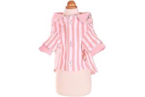 MaruPet Puppy Cartoon Thermal Jumpsuit Secret Turtlenack Pajamas for Small, Extra Small Dog Wiener Dog Pjs Teddy, Pug, Chihuahua, Shih Tzu, Yorkshire Terriers Less Than 13.5 lbs Pink/White M