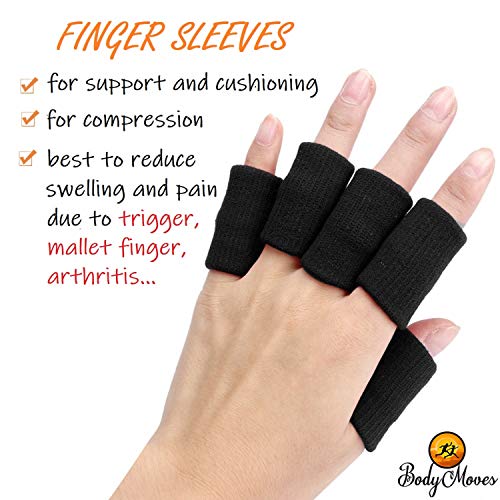 BodyMoves Finger Splint Plus Sleeves Trigger Finger Mallet Finger (Forest Green(2pc Set)) - Thumbnail 4