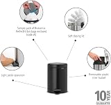 Brabantia Newicon Pedal Bin 5 L Matt Black with Inner Bucket view 2