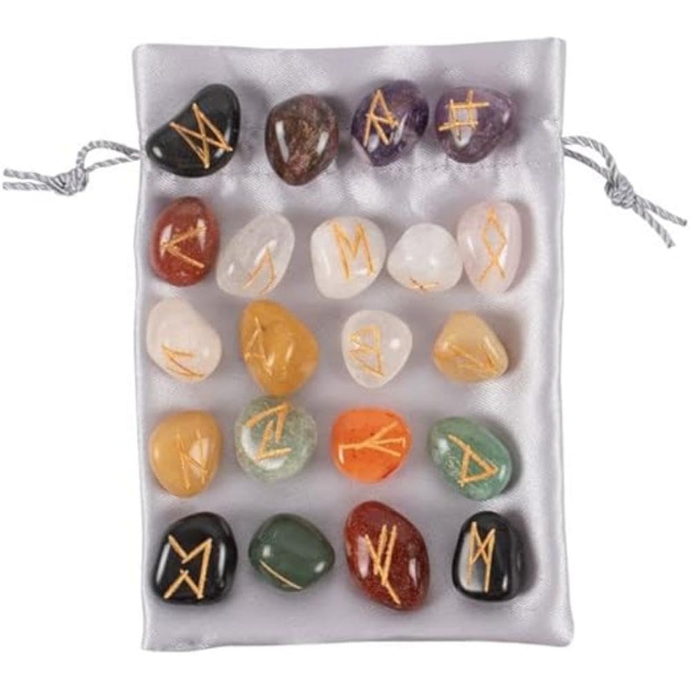 Gemstone Rune Set | 21pcs. 138g