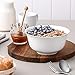 DOWAN 7 Inches, 36 oz Porcelain Deep Bowl Set for Soup, Salad, Ramen, Set of 3, White