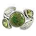 NOVICA Artisan Handmade Peridot Cocktail Ring with Composite Turquoise .925 Sterling Silver Reconstituted Green India Birthstone 'Green Ivy'