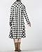 Mordenmiss Women's 2017 New Plaid Long Sleeve Button Down Hi-Low Hem Shirt Dress L-White