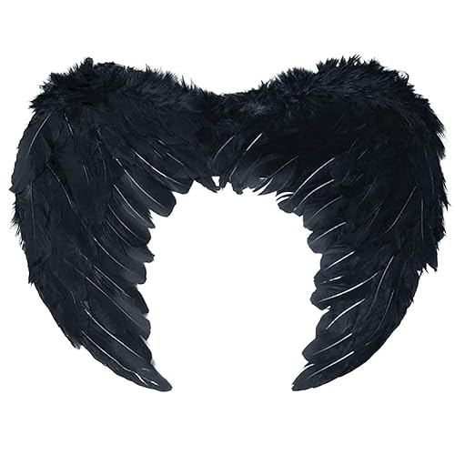Feather Angel Wings Adult Black