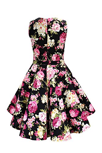 BlackButterfly Kids 'Audrey' Vintage Divinity 50's Girls Dress (Black, 9-10 YRS) - Thumbnail 2
