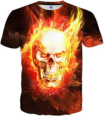 LAIDIPAS Unisex 3D Pattern Printed Casual Short Sleeve T-Shirts Tees