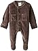 L'ovedbaby Unisex-Baby Newborn Organic Cotton Velour Footed Overall, Gray, 0-3 Months