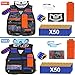 POKONBOY Set of 2 Tactical Vest Kits, 2 Vests, 2 Wrist Bands, 2 Quick Reload Clips (12-Darts), 2 Protective Glasses , 2 Face Tube Mask and 100 Bullets for Kids Battle Fun