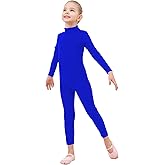 Genfirdom Girls Unitards Long Sleeve Full Body Leotard Kids Turtleneck Bodysuit for Dance Costume Gymnastics 3-12 Years