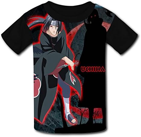 YoujinRhui Akatsuki Team_Uchiha Itachi Kids T-Shirt Youth Crew Neck Tshirt Unisex Large Graphic Top Tee