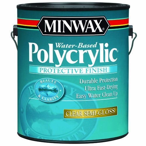 Minwax 14444 Polycrylic Water-Based Protective Clear Finish Semi-Gloss, 1-Gallon by Minwax