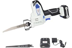 NEWONE NEWON 12V Cordless Small Reciprocating Saw with 1/2 inch stroke length,2A Battery & 2 Saw Blades,0-3000RPM for Easy Wood, Metal, PVC Pipe Cutting,Smart Charger and USB Power Source