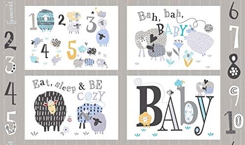 Windham SHEEP NURSERY PANEL - Bah Bah Nursery Panel win148 - Panel is 60 cm x 110 cm - 100% Cotton