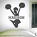 Custom Cheerleading Wall Decal, 0057, Personalized Cheerleader Wall Decal, Cheerleading Theme Wall Decal, Girls Room Vinyl Lettering
