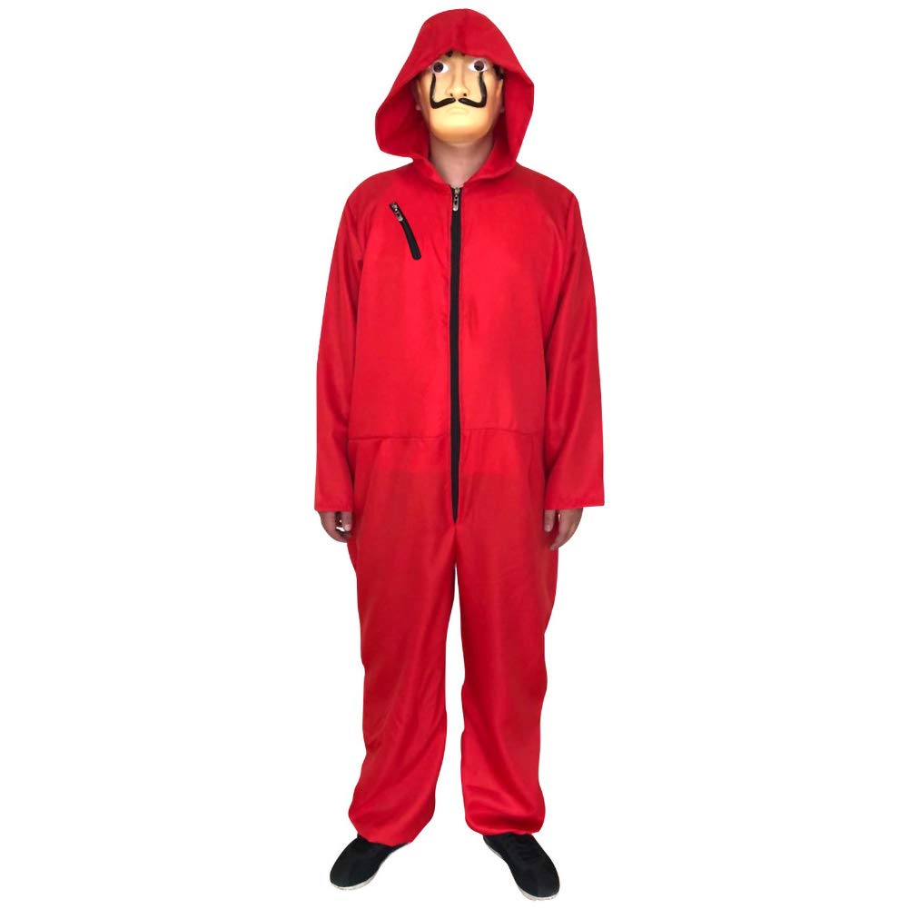 Dali Movie Costume Cosplay Costumes with Mask (M) Red