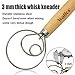 WALFOS Stainless Steel Danish Dough Whisk for Bread Making - Kitchen Grade Hand Mixer and Blender for Baking Cake, Dessert, Sourdough, Pizza, Pastry -Dough Scraper Included