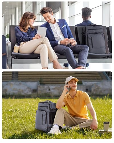 ECOHUB Ryanair Ryanair Backpack 40 x 20 x 25 cm Hand Luggage 40 x 20 x 25 cm Ryanair Travel Backpack Travel Bag Eco Friendly Tote Bag Recycled PET 20 Litres Patented Grey