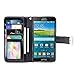 IZENGATE Samsung Galaxy Mega 2 Wallet Case - Executive Premium PU Leather Flip Cover Folio with Stand (Black)