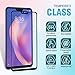 Ferilinso Screen Protector for Xiaomi Mi 8 Lite, [3 Pack] [Full Glue][Full Cover] Tempered Glass Case Friendly Protective Film (Black)