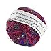 Premium Handmade Recycled Multicolor Sari Silk Yarn by Darn Good Yarn | Multi-Colored Handspun Silk Yarn for Knitting Weaving or Crocheting Fabric | 100 Gram, 90 Yard