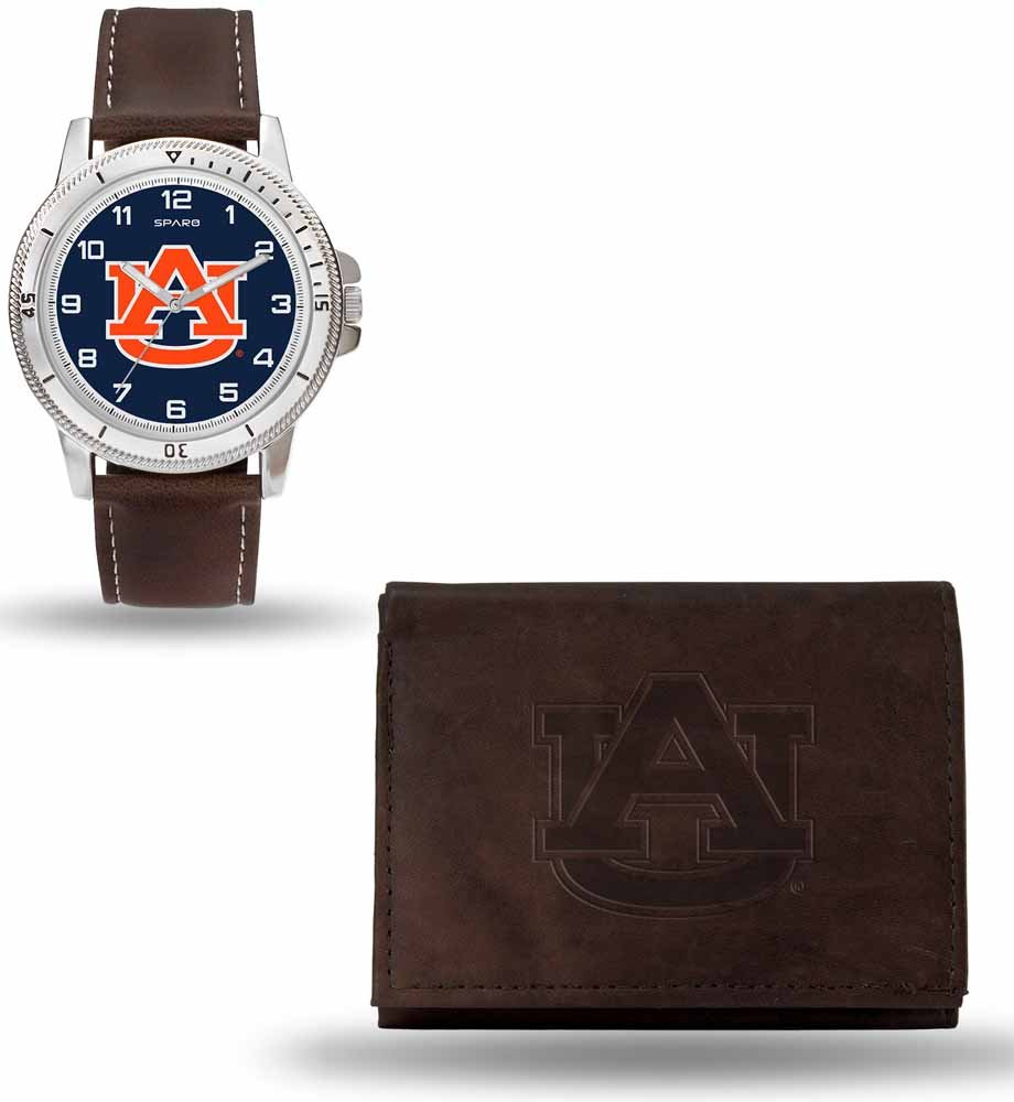 Rico Industries NCAA Men's Watch and Wallet Set Brown