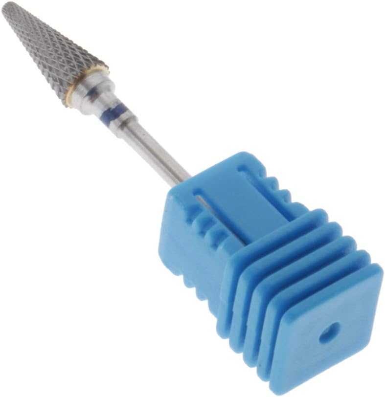 Esquirla Tungsten Steel Nail Drill Bits Carbide Rotary Burr Set 3/32 inch (2.35mm) Shank for Manicure Nails Clean Accessories - Blue