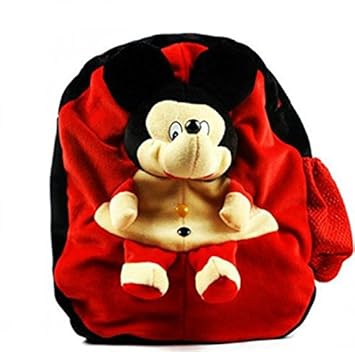 Click4deal Soft Stuffed Bag for Nursery Kids (Best for New Joining School Kids) (Mickey Bag)