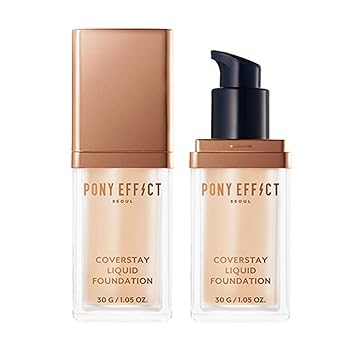 PONY EFFECT Coverstay Liquid Foundation(Fair) 24 Long Lasting Foundation Flawless Silky Coverage Ideal Formular with Oil and 