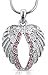 - Mother's Day Gift | Small Crystal Guardian Angel Wings Wing Pendant Necklace | Inspirational Religious Jewelry Gifts for Women, Teens, Girls (Pink)