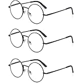 EYE ZOOM Metal Frame Round Reading Glasses with Spring Hinge (Black, Silver and Gunmetal)