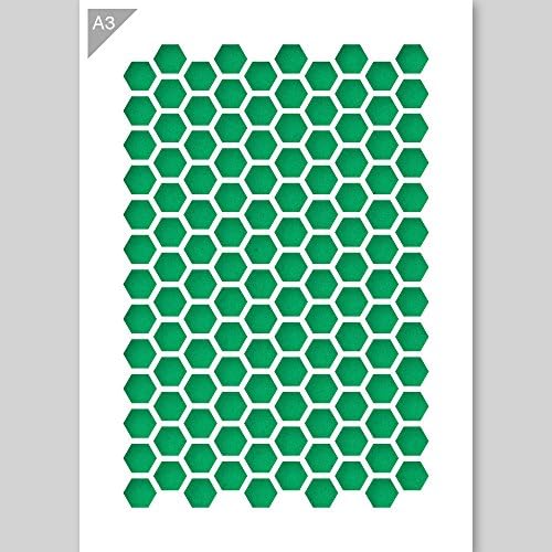 Escher Pattern Stencil - Card or Plastic - A3 16.5 × 11.7 inch – Reusable, Kids Friendly Stencil - Painting, Crafts, Cakes, Windows, Wall and Furniture Stencil (Card)
