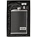 Engraved 8oz Leather Wrapped Stainless Steel Hip Flask & Funnel Gift Set Custom Personalized