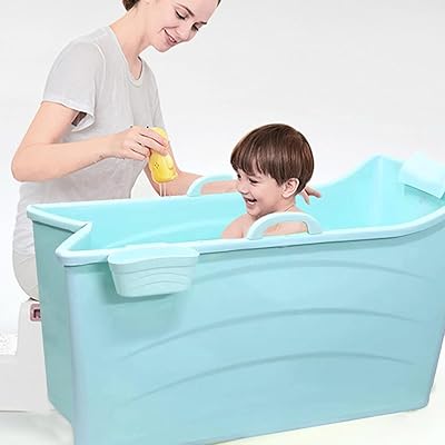 Buy Portable Foldable Bathtub For Kids 36in Large Baby Bathtub Non Slip Toddler Bathtub Durable Easy To Store Baby Tubs For Newborns Suitable For Indoor And Outdoor Travel Blue Online In Italy
