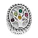 Queenberry Sterling Silver Family Love Tree Of Life Bead W/Crystal For European Charm Bracelets