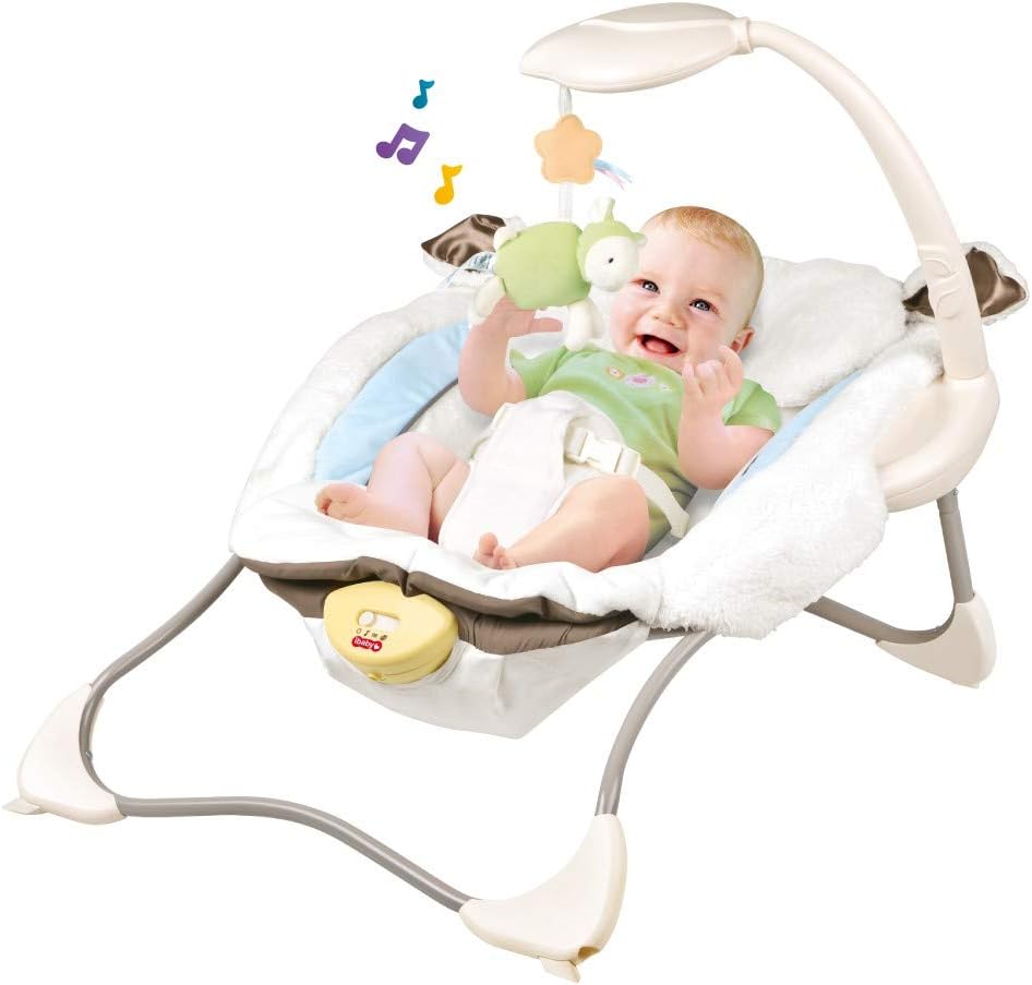 Baby Swing Cradle, Automatic Portable Baby Rocker Swing Chair with Music, Soothing Vibration & Melodies, Perfect for Infants, Babies, Toddlers, Children Over 3 Months (Multicolour)