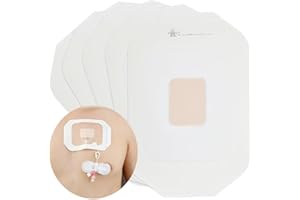 SINAISEA Chemo Port Shower Cover | Chest Catheter PICC Line Waterproof Transparent Film Island Dressing with Non Stick Pad | Wound Cover Bandage | PD Dialysis Tube Protector Frame Style | 4"x4.75" (Pack of 10)