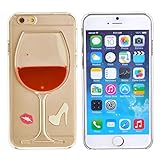 iPhone 6 6S Case-Yerwal Special Red Wine Glass Shape Dynamic Liquid Hard Case Cover For iPhone 6 6S 4.7