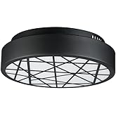 ET2 E20642-61BK Intersect Large Scale LED Flush Mount Ceiling Light, 1-Light 34 Watt, 4" H x 16" W, Black