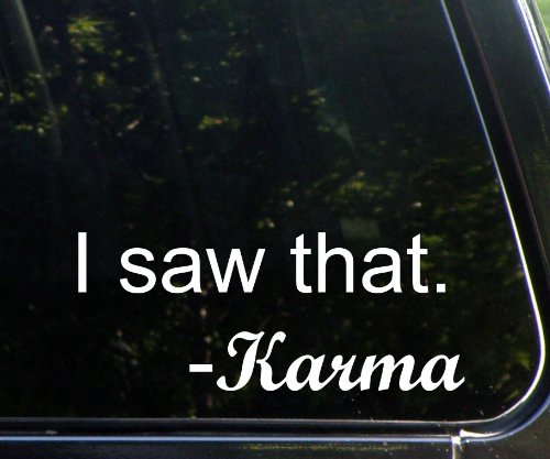 Diamond Graphics I Saw That Karma 8 Inch - //coolthings.us