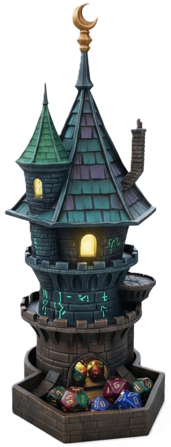 3D Vikings Wizard Dice Tower, Perfect Dice Tower for Dungeons and Dragons, Tabletop RPG, Miniature Games and Board Games
