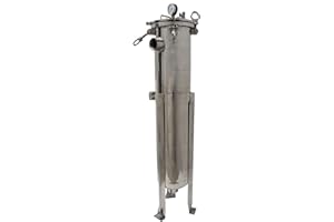 INTSUPERMAI Filter Housings Bag Filter 2 Bag Filter Housing 2 inch NPT Outlet/Inlet Filter Housing 8.7Gal 50 Ton/H Fluency wi