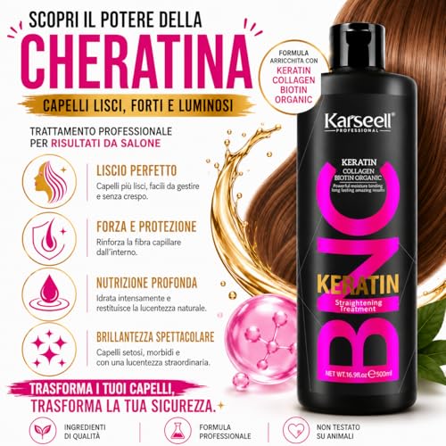 Karseell MACA CARE SYSTEM Keratin Smoothing Formaldehyde-Free Professional Brazilian Treatment 20 Weeks Collagen Biotin Argan Oil Moisturizing Anti-Frizz Dry Damaged Hair