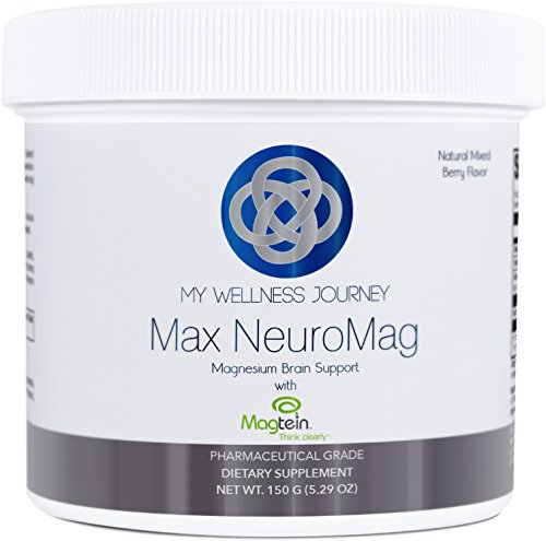 Max NeuroMag - Patented Magnesium for the Brain Featuring 3 Forms of Magnesium including L-Threonate- Great Tasting, Natural Mixed Berry Flavor- Drink Mix- 60 servings- 5.29 oz (150 g)