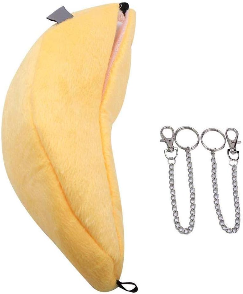 qiangXINGYai 1 Pack Hamster Hanging House Hammock Banana Design Small Animals Cotton Cage Sleeping Nest Suitable for Small Pet Bed Small Hamster Toys Cage Swing (Yellow) - Image 4