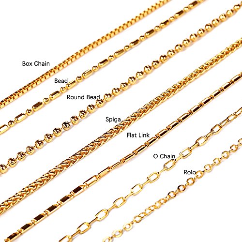U7 Chain 7 Types Men/Women Jewelry Pendant Chain
